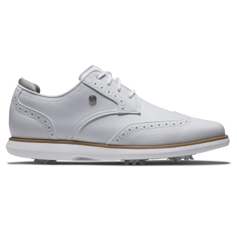 FootJoy Women’s Traditions Wing Tip Golf Shoes – White 97931 6.0