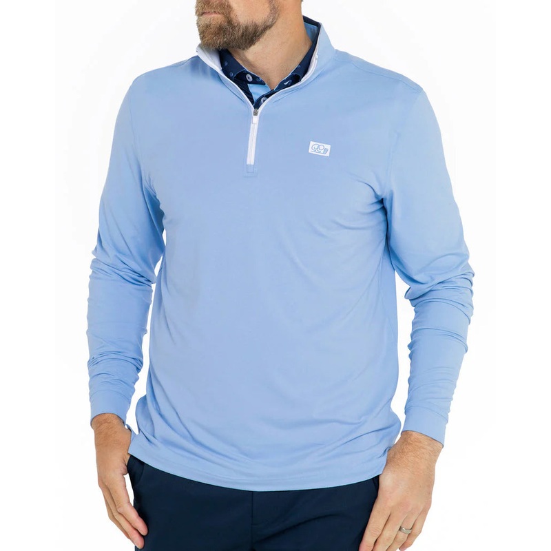 Good Good Men’s Birdie Blue Q-Zip Pullover 25 MD