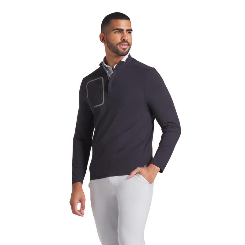 Puma Men’s Cloudspun Tech 1/4 Zip Pullover BLACK MD