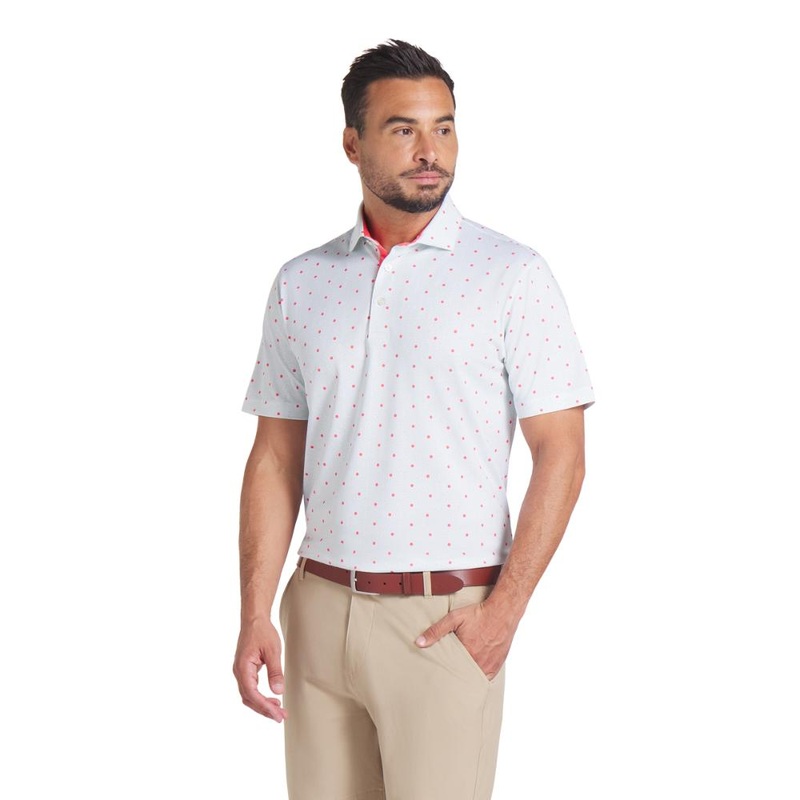 Puma Men’s Pique Botanic Polo PEACEFUL BLUE/PEACH FROST MD