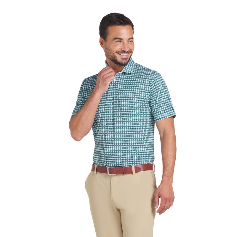Puma Men’s Pique Tie Polo DEEP NAVY/PINK FRUIT MD