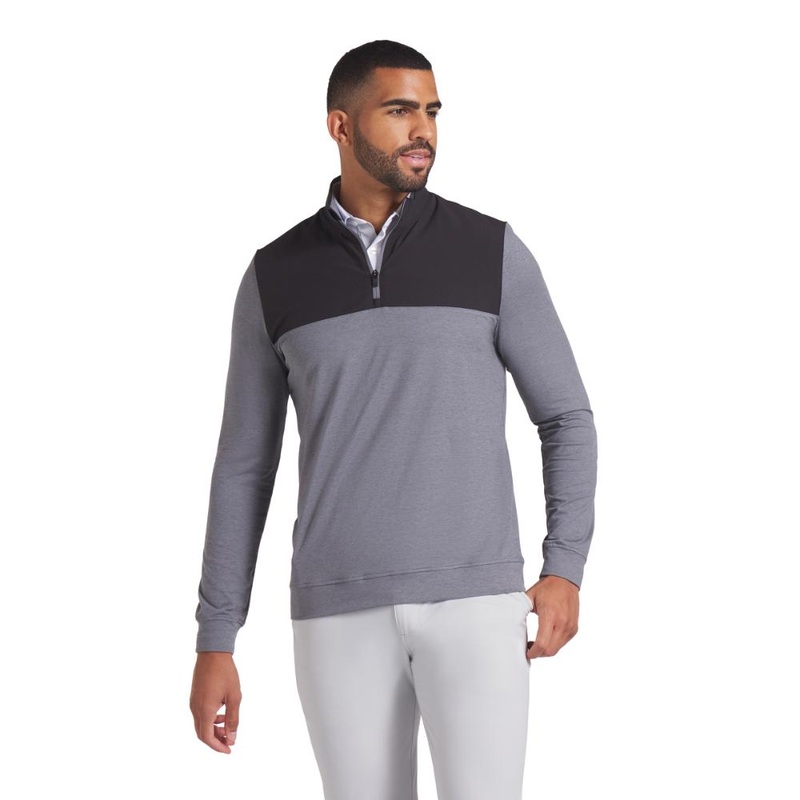 Puma Men’s Ripguard Hybrid 1/4 Zip Pullover SLATE SKY HEATHER/BLACK MD