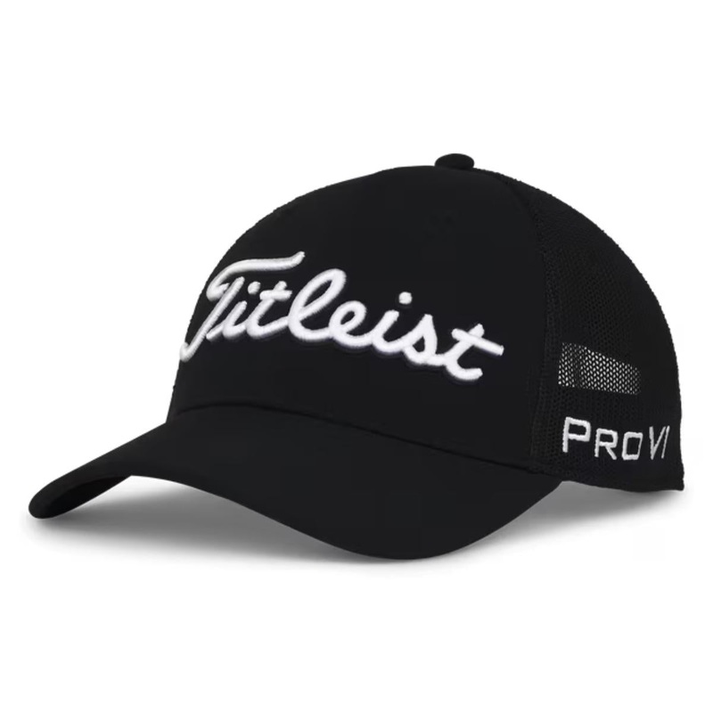 Titleist Men’s Tour Performance Mesh Hat 25 BLACK/WHITE