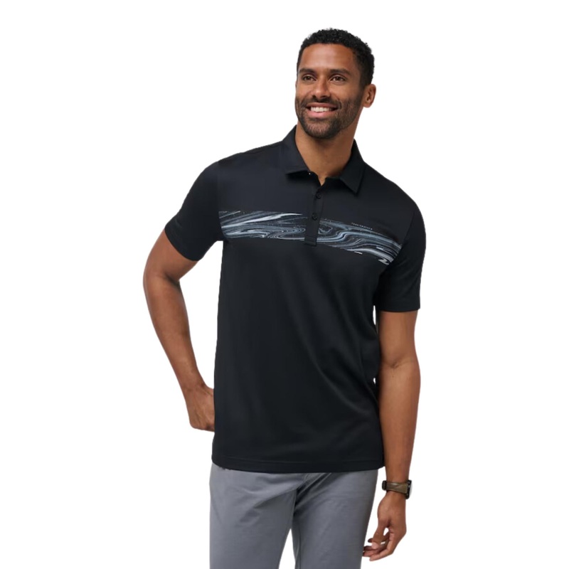 TravisMathew Men’s Dark Waters Polo BLACK MD