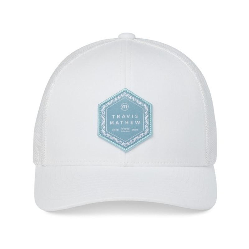 TravisMathew Men’s Pier Imagination Snapback Hat WHITE OSFA