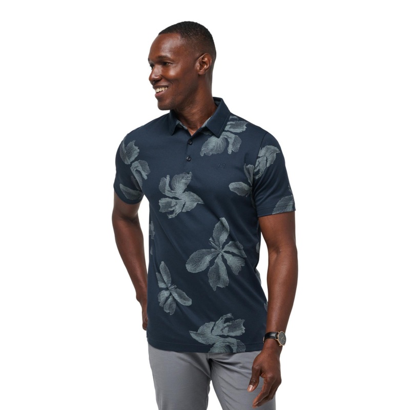 TravisMathew Men’s Tropical Tour Polo TOTAL ECLIPSE MD