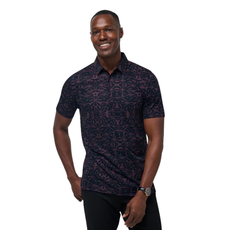 TravisMathew Men’s Vine City Polo PLUM MD