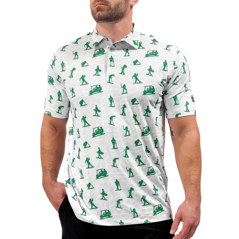 Waggle Men’s Toy Golfers Polo 25 White MD