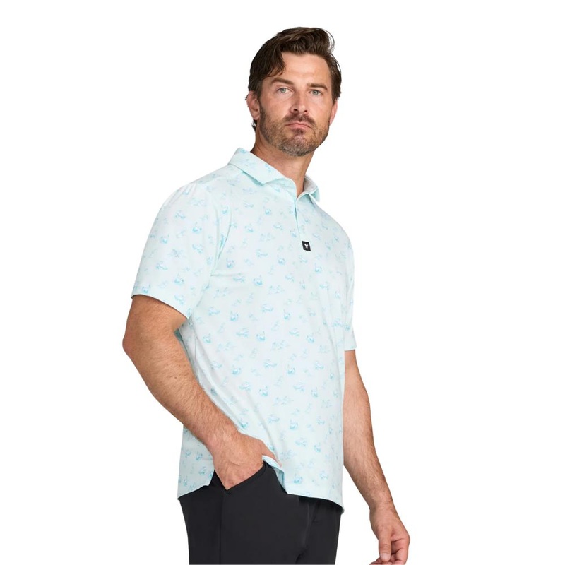 Bad Birdie Men’s Duckin’ Around Polo White MD