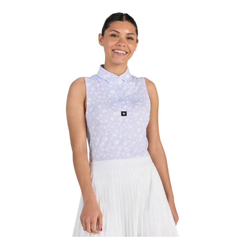 Bad Birdie Women’s Baby Lush Sleeveless Polo Blue S