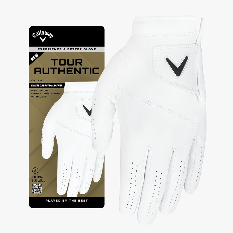 Callaway Men’s Tour Authentic Golf Glove 25 White Left MD