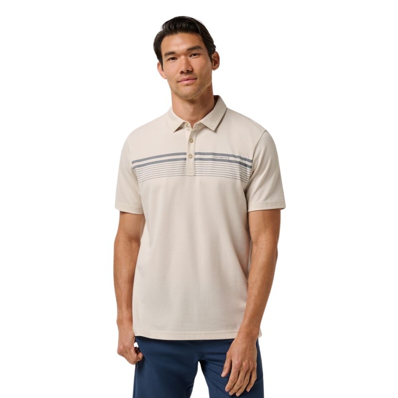 TravisMathew Men’s Cathedral Polo 25 MOONBEAM MD