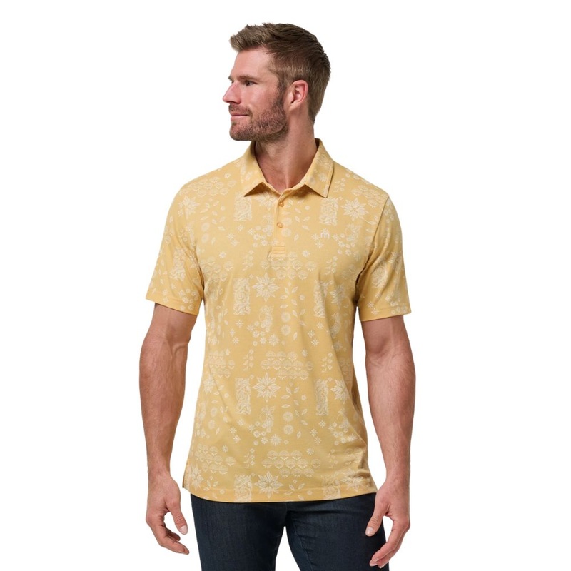 TravisMathew Men’s Inbound Plane Polo 25 RATTAN MD