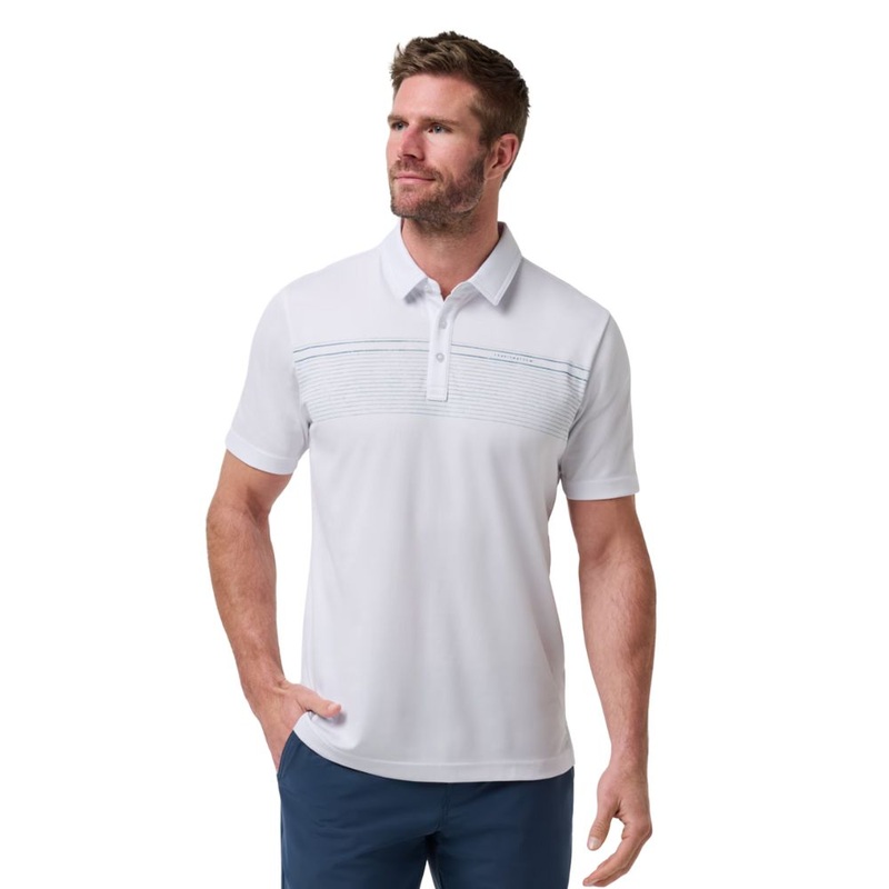 TravisMathew Men’s Overstay Polo 25 WHITE MD