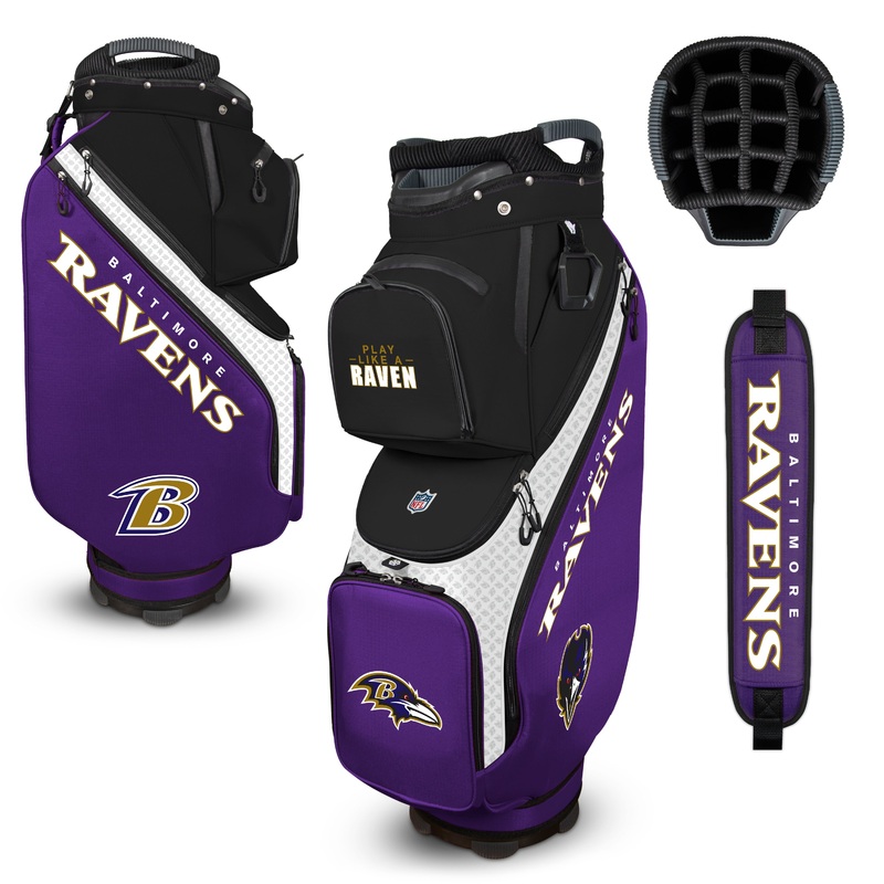 NFL Team Effort Clubhouse Cooler Baltimore Ravens Cart Bag