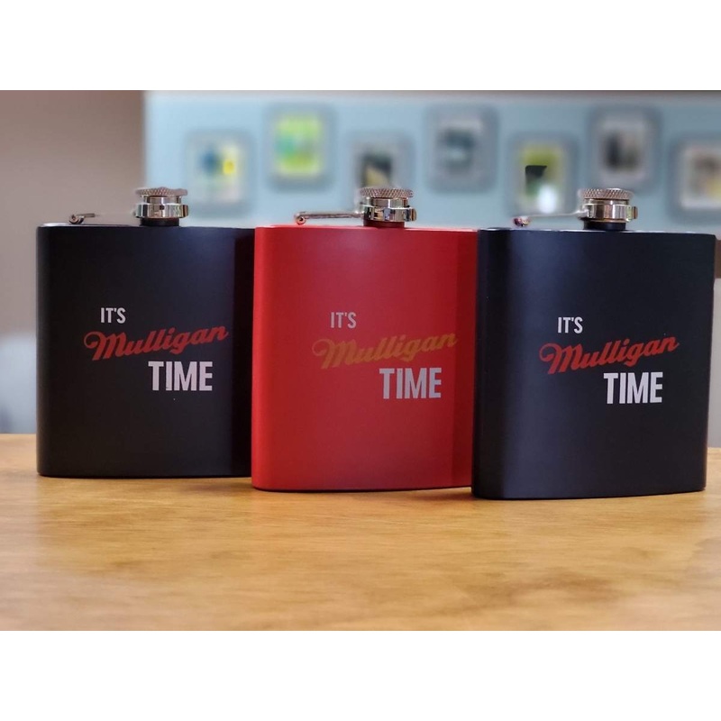 Mulligan Time Flask RED 6OZ