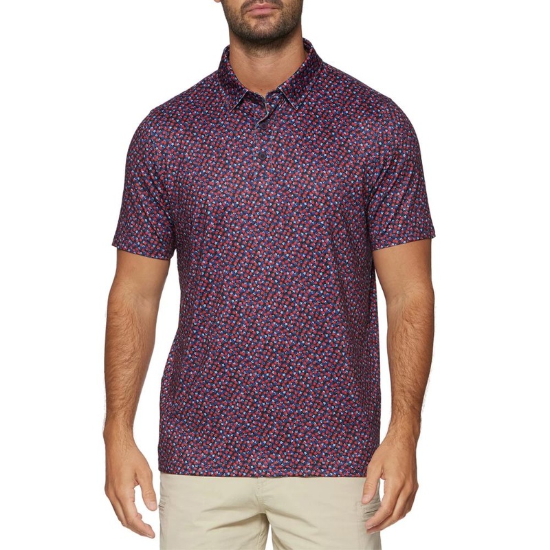 Flag & Anthem Men’s MVP Winfield Star Print Polo 24 NAVY COMBO MD