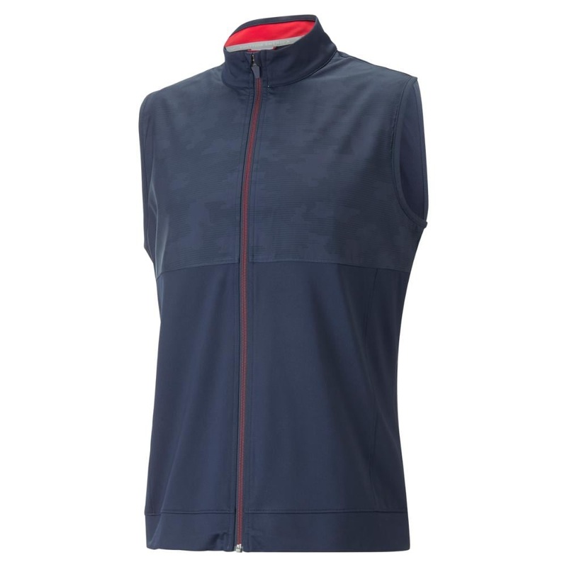 Puma Men’s Volition Camo Cover Full Zip Vest 24 BLUE MD