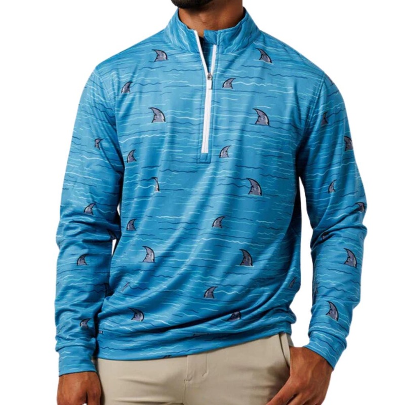 Waggle Men’s Attack Mode Q-Zip Pullover BLUE MD