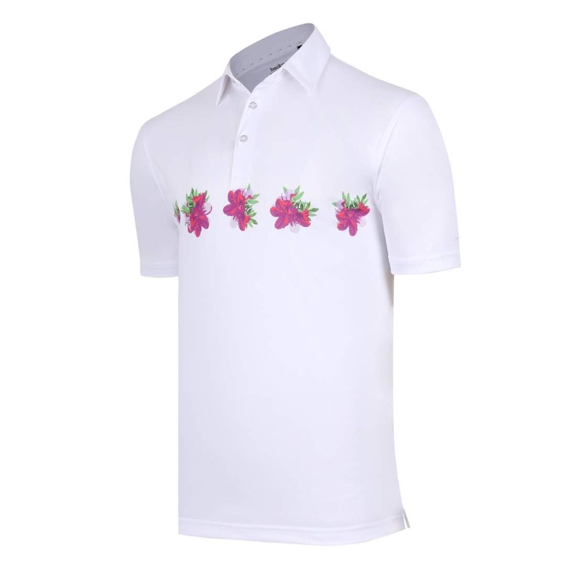 Backspin Men’s Azaleas Golf Polo 2023 WHITE XL