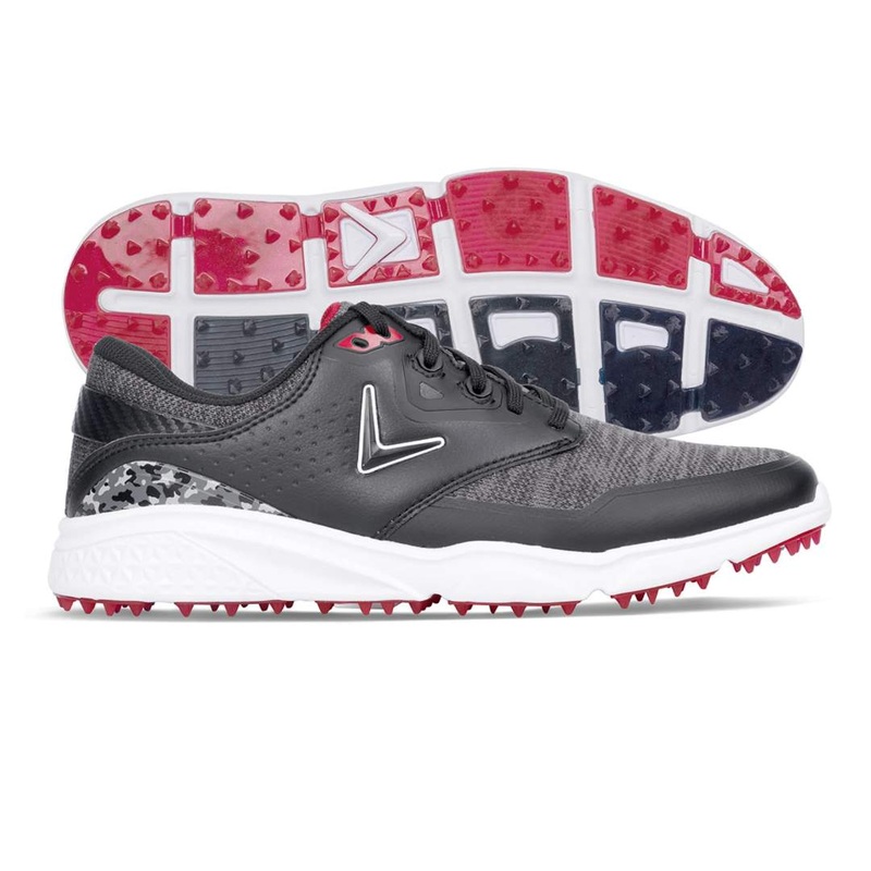 Callaway Men’s Coronado V3 Spikeless Golf Shoe – Black/Red BLACK/RED 9.5 Medium