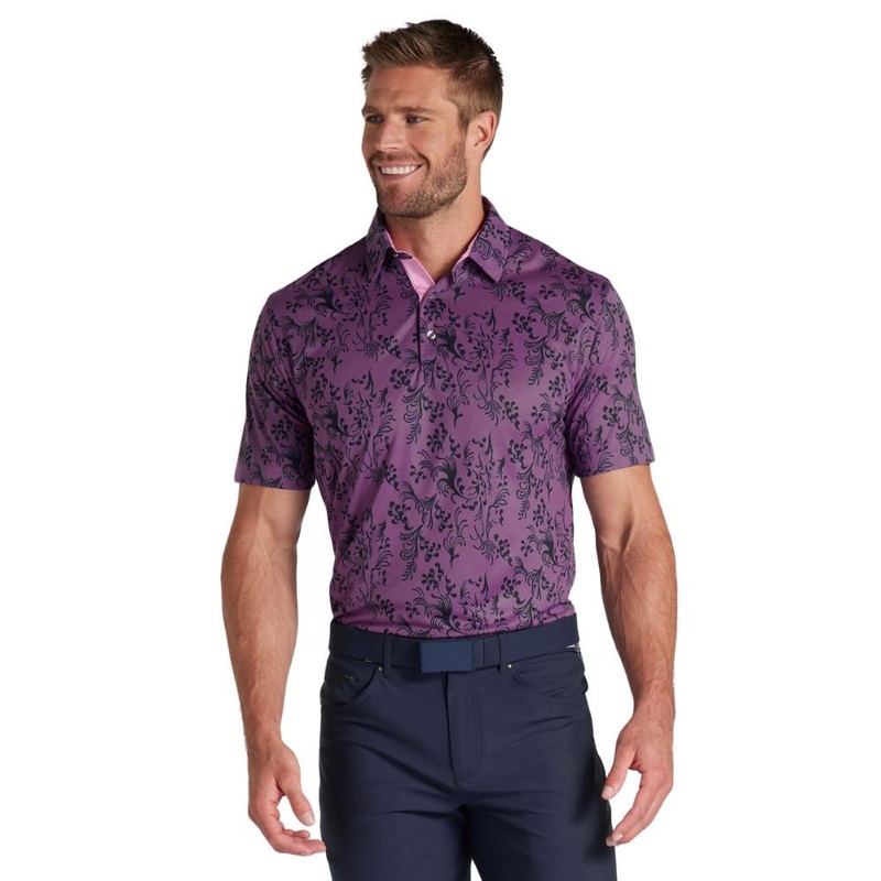 Puma Men’s Cloudspun Vintage Polo 24 CRUSHED BERRY/DEEP NAVY MD
