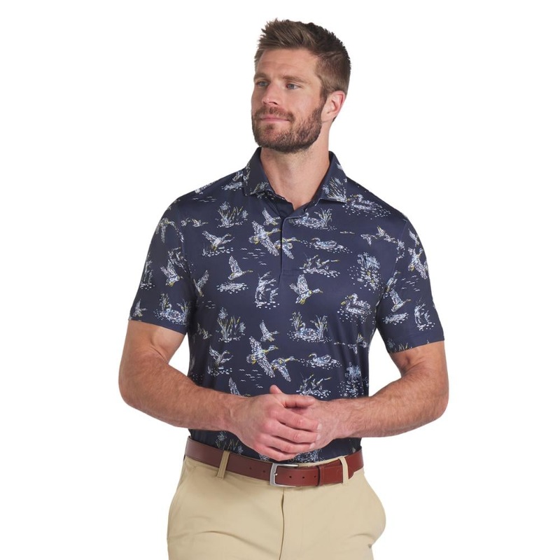 Puma Men’s Mattr Flock Polo 24 DEEP NAVY/PELE YELLOW MD