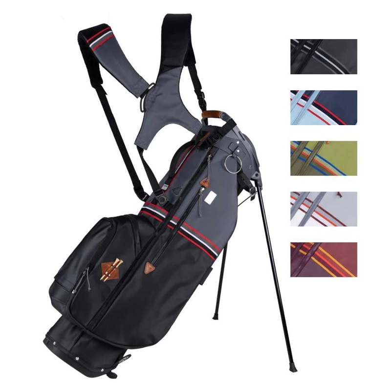 Sun Mountain Mid Stripe Stand Bag 24 PORT/BRICK/GOLD