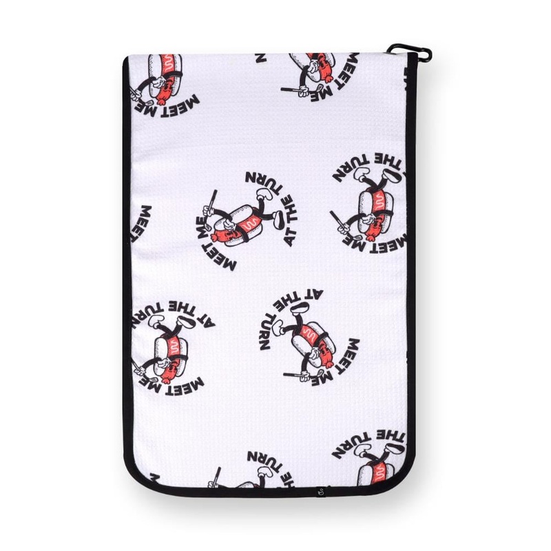 Swannies Halfway Hotdog Golf Towel WHITE 39X13
