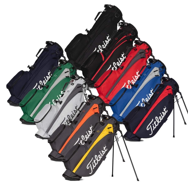 Titleist 2021 Players 4 Stand Bag BLACK/BLACK/RED