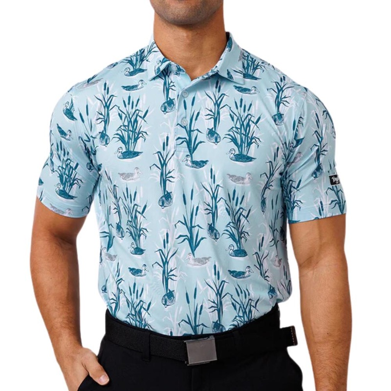 Waggle Men’s Duck Duck Gray Duck Polo 24 BLUE 2XL
