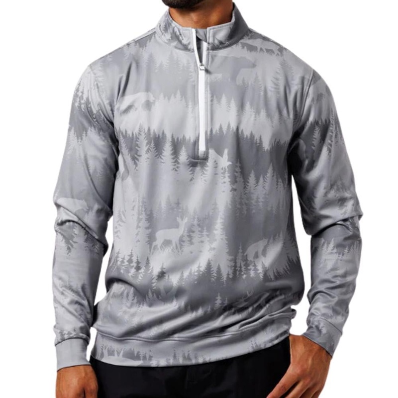 Waggle Men’s Northwoods Q-Zip Pullover GRAY MD