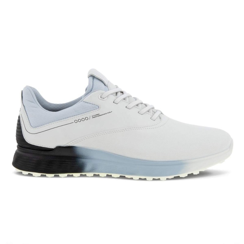 ECCO Men’s S-Three Golf Shoe – White/Black/Air WHITE/BLACK/AIR 43 Medium
