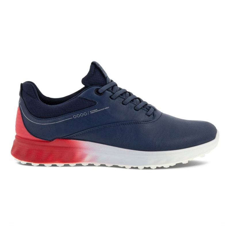 ECCO Women’s S-Three Golf Shoe – Marine/Hibiscus MARINE/HIBISCUS/NIGHT SKY 37 Medium