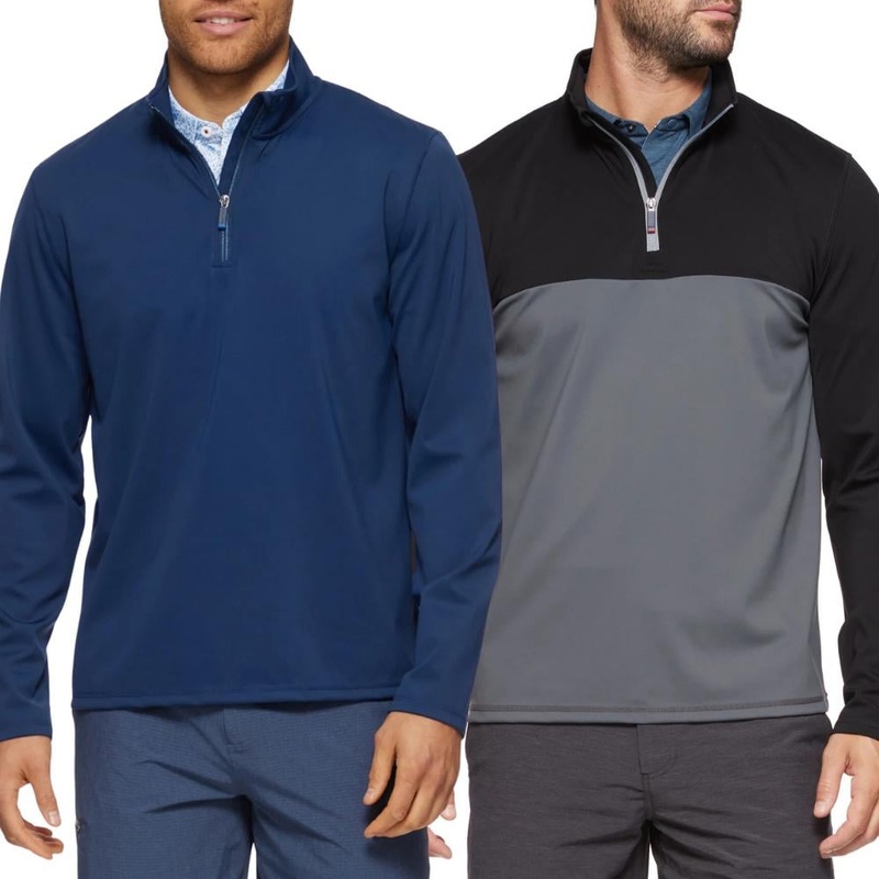 Flag & Anthem Men’s Bellmead Blocked 1/4 Zip Pullover CHARCOAL/BLACK MD