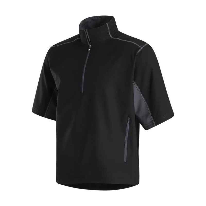 FootJoy Men’s Short Sleeve Sport Windshirt – Black BLACK/CHARCOAL MD