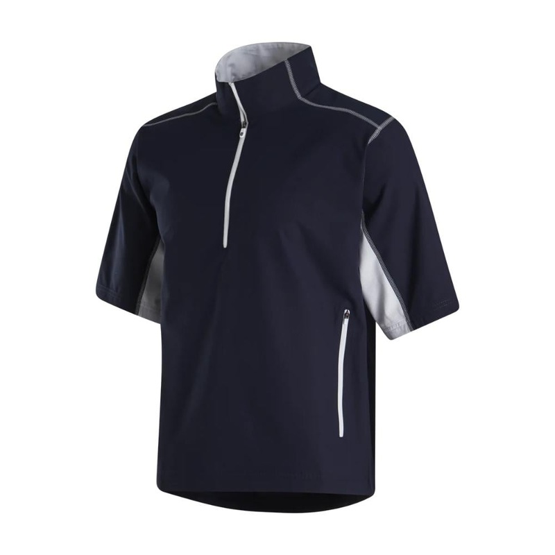 FootJoy Men’s Short Sleeve Sport Windshirt – Navy NAVY/WHITE LG