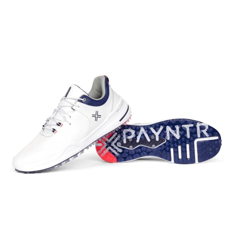 Payntr Men’s X 001 F Golf Shoes 24 – White/Blue WHITE/BLUE/RED 13.0 Medium