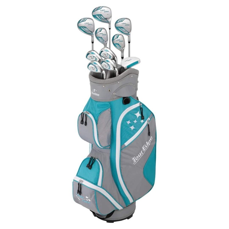 Tour Edge Women’s Lady Edge 11 Piece Package Golf Set +1 Inch TURQUOISE/WHITE +1 Inch