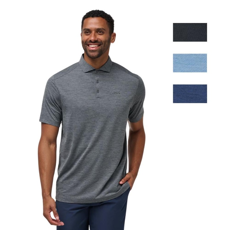 TravisMathew Men’s Heater Pro Polo 24 HEATHER NAVY MD
