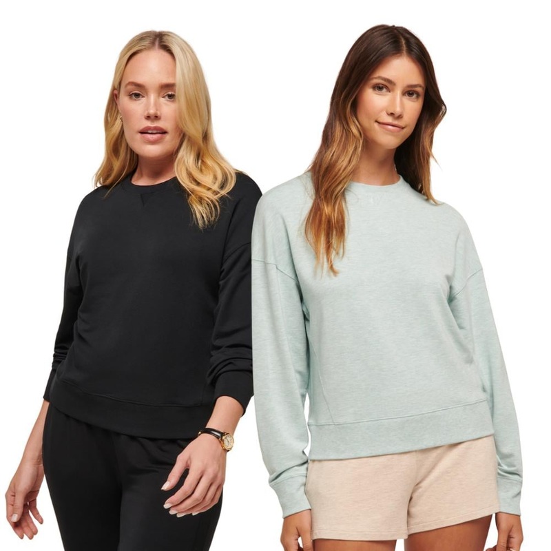 TravisMathew Women’s Cloud Terry Crew Pullover 24 BLACK S