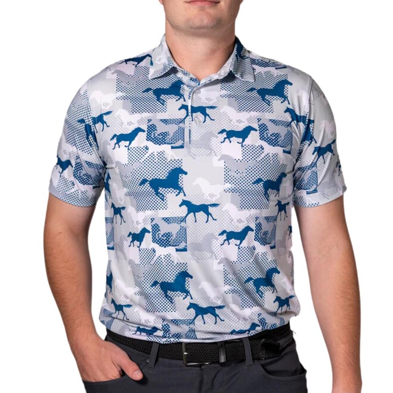 Waggle Men’s Buck Wild Polo 24 GRAY 2XL