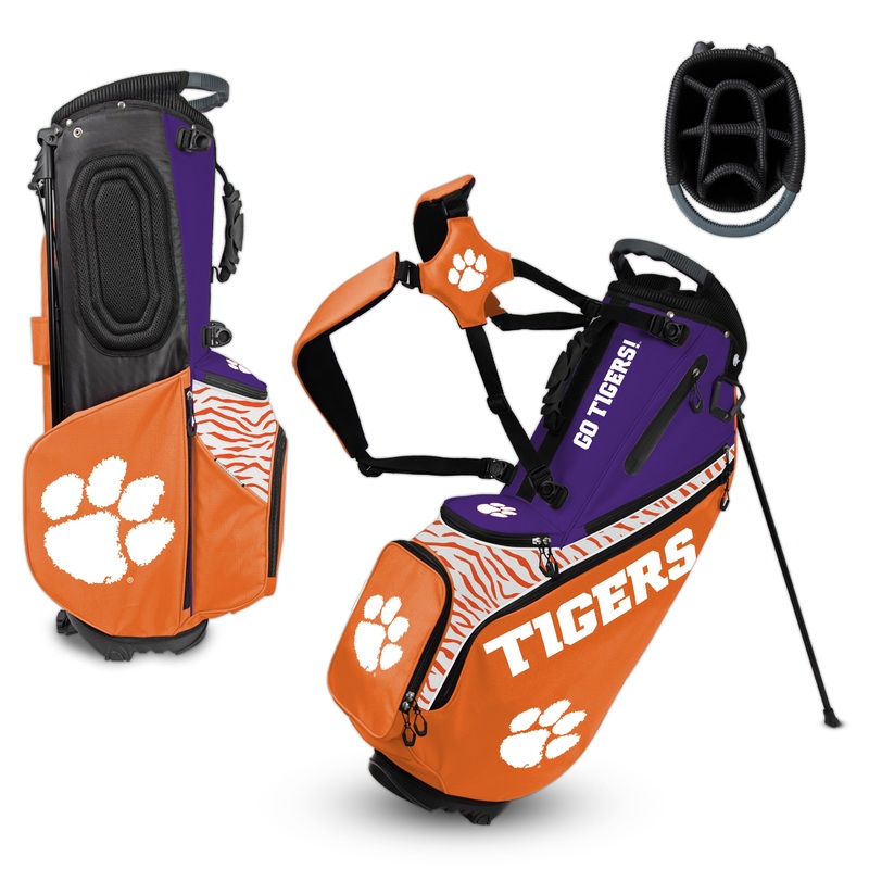 NCAA Team Effort Back Nine Clemson Tigers Stand Bag