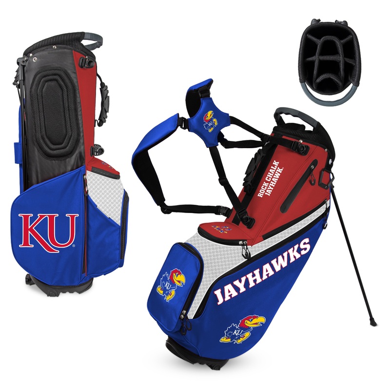 NCAA Team Effort Back Nine Kansas Jayhawks Stand Bag