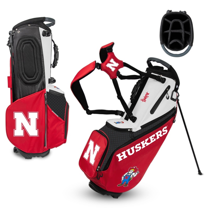 NCAA Team Effort Back Nine Nebraska Cornhuskers Stand Bag