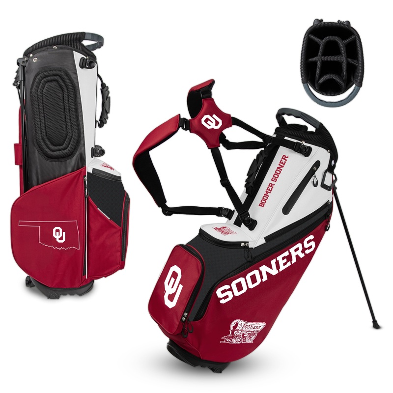 NCAA Team Effort Back Nine Oklahoma Sooners Stand Bag