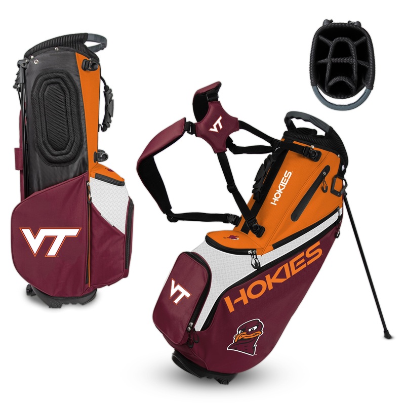 NCAA Team Effort Back Nine Virginia Tech Hokies Stand Bag