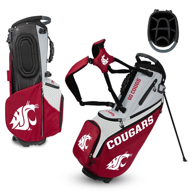 NCAA Team Effort Back Nine Washington State Cougars Stand Bag