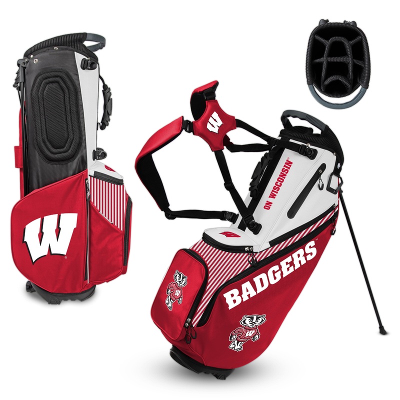 NCAA Team Effort Back Nine Wisconsin Badgers Stand Bag