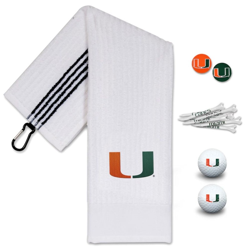 NCAA Team Effort Miami Hurricanes Golf Gift Set